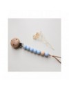 KLEIN ATELIER FOPSPEENKETTING NEW BORN MET KRAAL SOFT BLUE