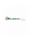 KLEIN ATELIER FOPSPEENKETTING NEW BORN GROEN/BEIGE BLOEM