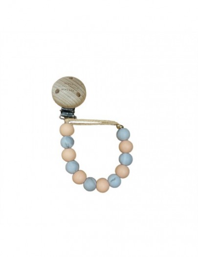 KLEIN ATELIER FOPSPEENKETTING SILICONE MARMER ZALM