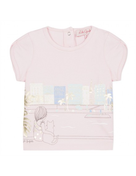 LILI GAUFRETTE T-SHIRT ROZE