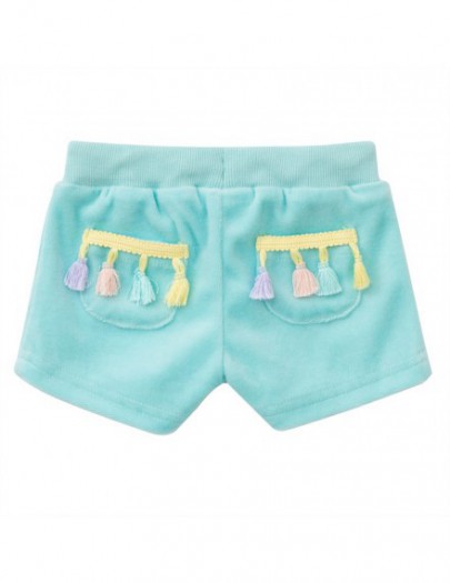 NATINI SHORT RUFFLE TURQUOISE