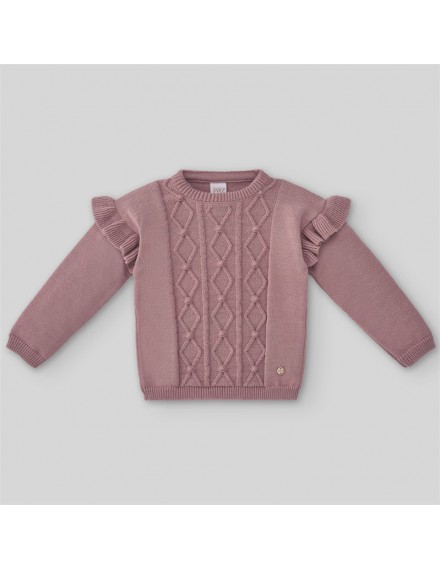 PAZ RODRIGUEZ PULLOVER BLUSH PINK MET FRUL OP SCHOUDERS