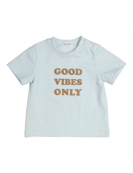 GYMP T-SHIRT GESTREEPT GOOD VIBES ONLY