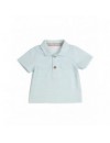 GYMP POLO GESTREEPT TURQUOISE