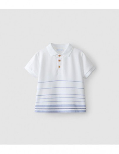 LARANJINHA POLO WIT/ BLAUW GESTREEPT