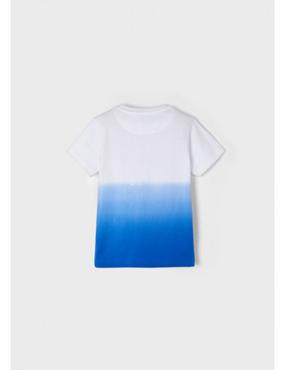 MAYORAL T-SHIRT WIT/ BLAUW SUNDAY