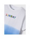 MAYORAL T-SHIRT WIT/ BLAUW SUNDAY