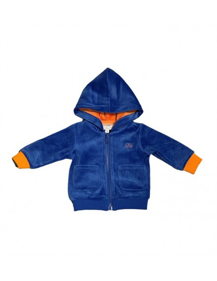 NATINI HOODIE ZIPPER BLAUW ORANJE