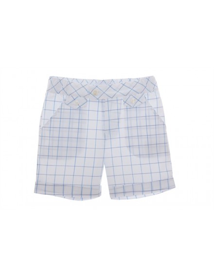 PATACHOU SHORT WIT/ LICHTBLAUW GERUIT