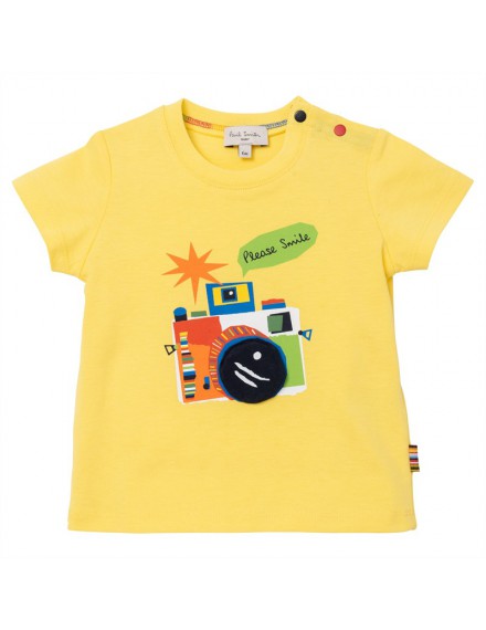 PAUL SMITH T-SHIRT SMILE GEEL