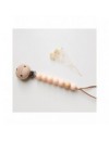 KLEIN ATELIER FOPSPEENKETTING NEW BORN MET KRAAL SOFT PINK