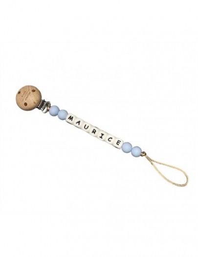 KLEIN ATELIER FOPSPEENKETTING MET NAAM SOFT BLUE