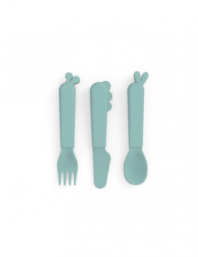 DONE BY DEER KIDDISH CUTLERY SET DEER FRIENDS - BLUE