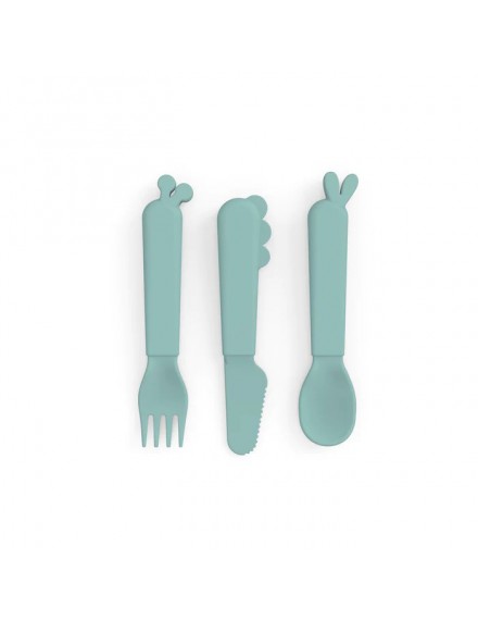 DONE BY DEER KIDDISH CUTLERY SET DEER FRIENDS - BLUE