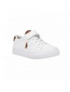 RALPH LAUREN POLO SNEAKERS WHITE CAMEL