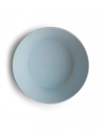 MUSHIE PLATES ROUND 2 STUKS POWDER BLUE