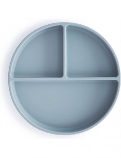 MUSHIE SILICONE PLATE POWDER BLUE