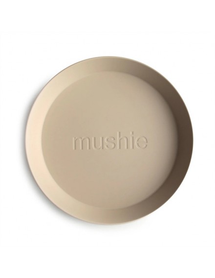 MUSHIE PLATES ROUND VANILLA