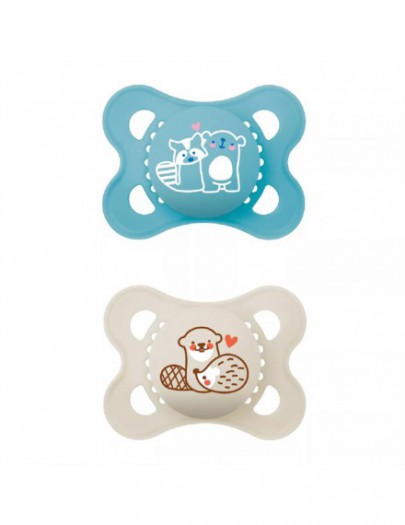 MAM FOPSPENEN SILICONE 0-6M BLAUW 2ST