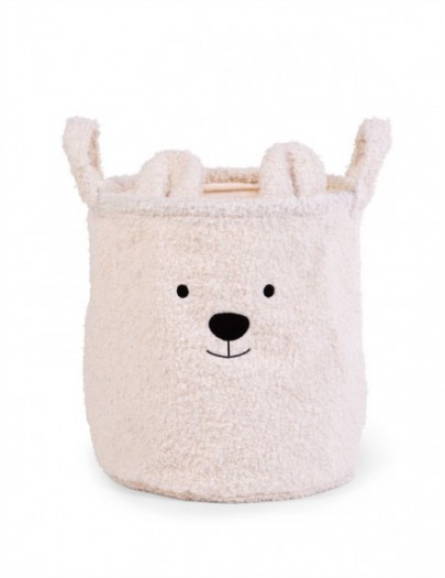 CHILDHOME TEDDY OPBERGMANDJE 30X30X30 CM ECRU