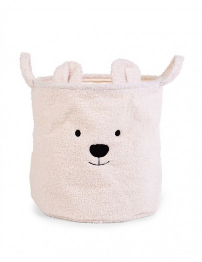 CHILDHOME TEDDY OPBERGMANDJE 40X40X40 CM ECRU