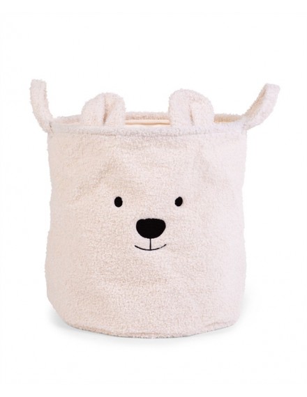 CHILDHOME TEDDY OPBERGMANDJE 40X40X40 CM ECRU