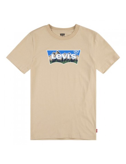 LEVI'S T-SHIRT MET KORTE MOUWEN BEIGE