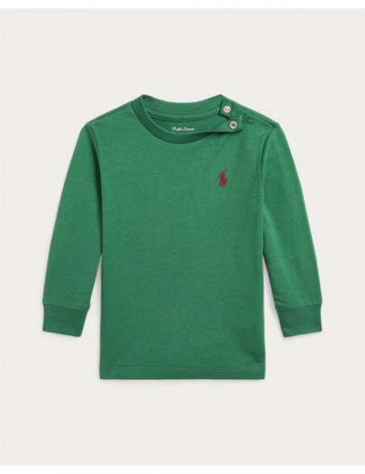 RALPH LAUREN T-SHIRT MET LANGE MOUWEN GROEN