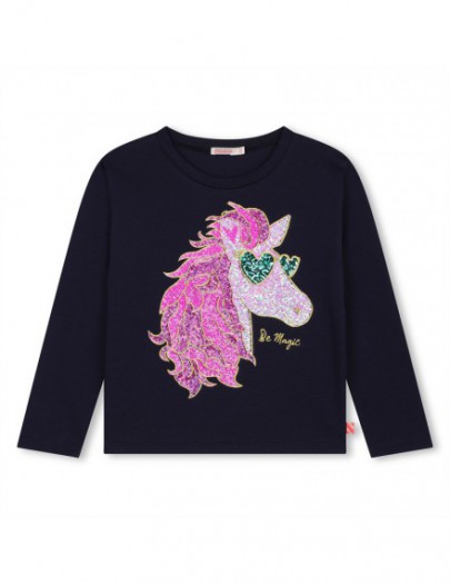 BILLIEBLUSH T-SHIRT MET LANGE MOUWEN UNICORN