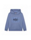 BOSS SWEATER MET KAP BLAUW