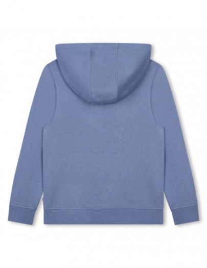 BOSS SWEATER MET KAP BLAUW