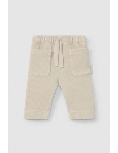 LARANJINHA BROEK IN RIBFLUWEEL BEIGE