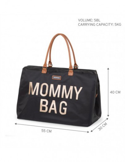 CHILDHOME MOMMY BAG BIG BLACK GOLD