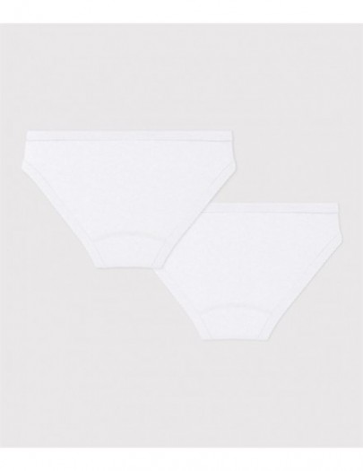 PETIT BATEAU SET VAN 2 WITTE MEISJES ONDERBROEKEN