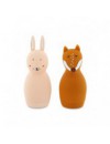 TRIXIE BATH TOY SQUEEZY ANIMALS - MRS RABBIT & MR FOX