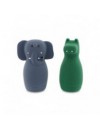 TRIXIE BATH TOY SQUEEZY ANIMALS - MRS ELEPHANT & MR CROCODILE