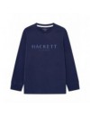 HACKETT LONGSLEEVE LOGO TEE BLAUW