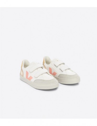 VEJA SNEAKER V-12  WIT/ORANJE