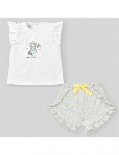 PAZ RODRIGUEZ  SHORT MET T-SHIRT BLOEM