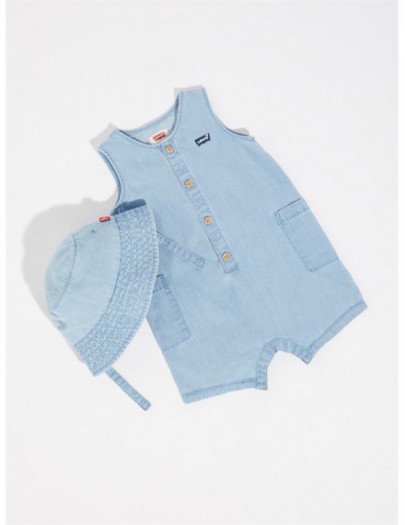 LEVI'S JUMPSUIT MET ZONNEHOEDJE