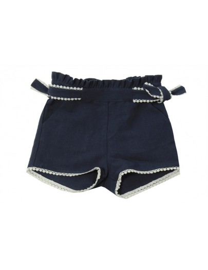 DR. KID SHORT DONKERBLAUW BRODERIE