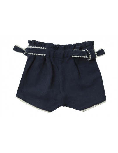 DR. KID SHORT DONKERBLAUW BRODERIE