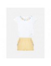 PATACHOU SET T-SHIRT + SHORT WIT/GEEL