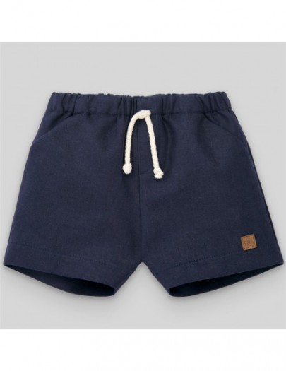 PAZ RODRIGUEZ LINNEN SHORT NAVY