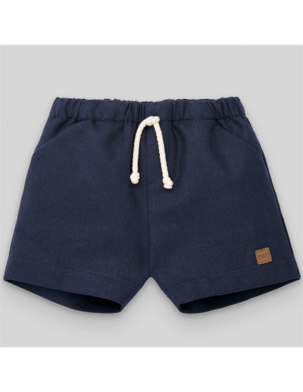 PAZ RODRIGUEZ LINNEN SHORT NAVY