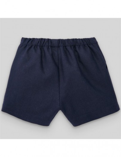 PAZ RODRIGUEZ LINNEN SHORT NAVY