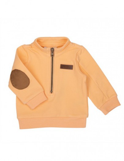 NATINI SWEATER ZIPPER LIGHT ORANGE