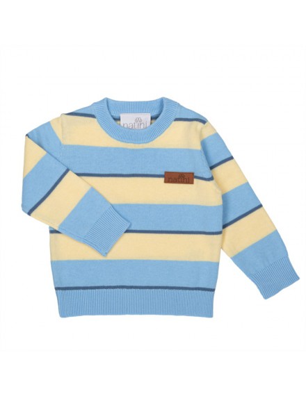 NATINI PULL STRIPES BLUE-YELLOW