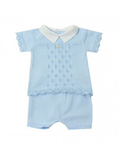 DR. KID 2 DELIGE SET KM TRICOT LICHTBLAUW