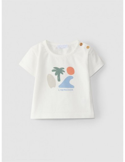 LARANJINHA T SHIRT WIT PALMBOOM